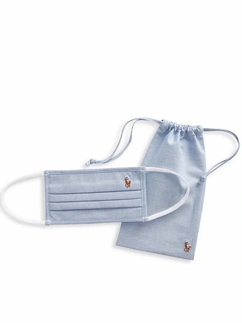 Polo Ralph Lauren Oxford Face Mask & Pouch Size M/L